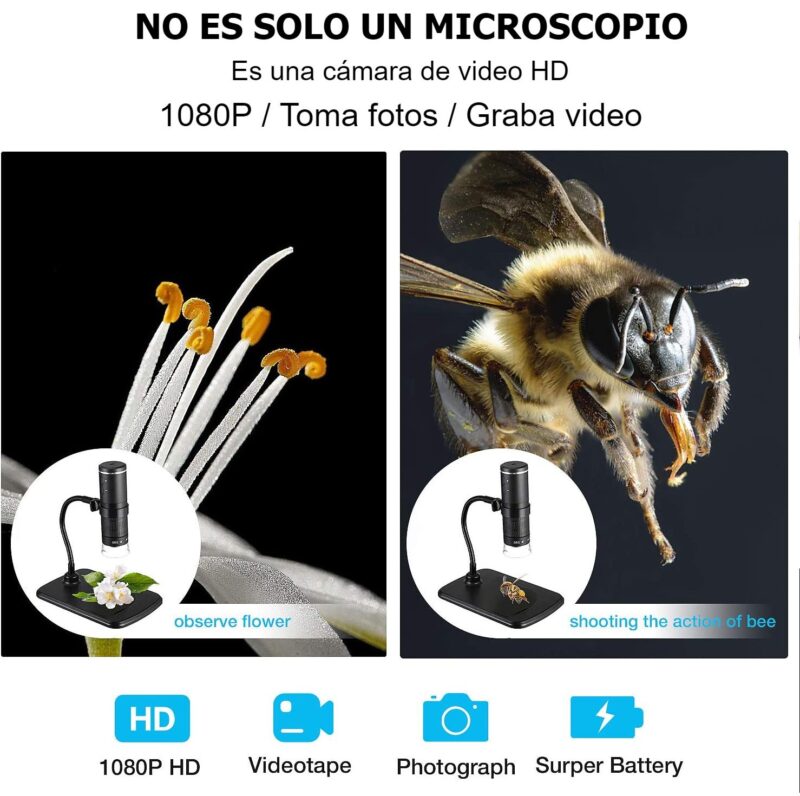 Microscopio Digital Inalámbrico HD 1080P - Electroflex - iluminación LED y  Tecnología